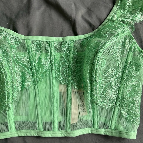 Victoria’s Secret Green Lace Corset - Picture 2 of 4
